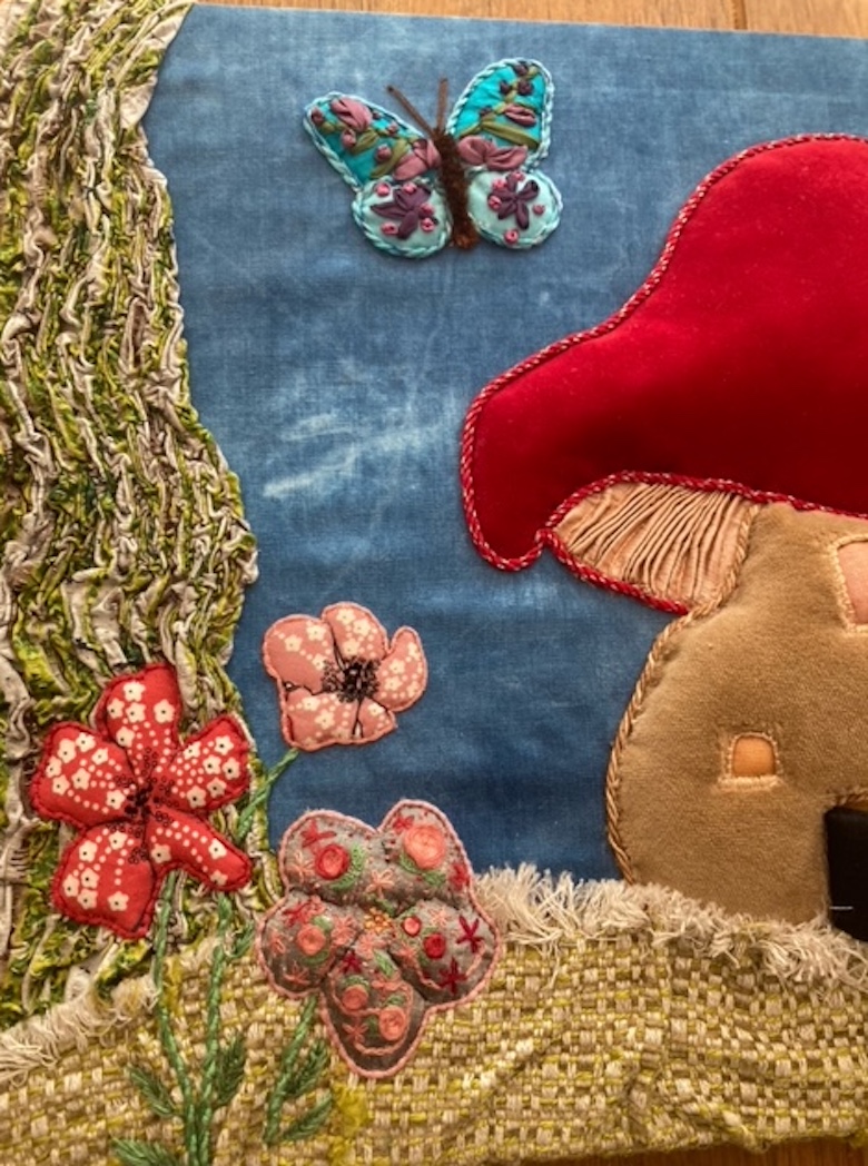 Applique Toadstool embroidery