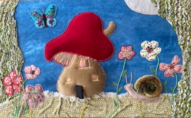 Applique Toadstool embroidery