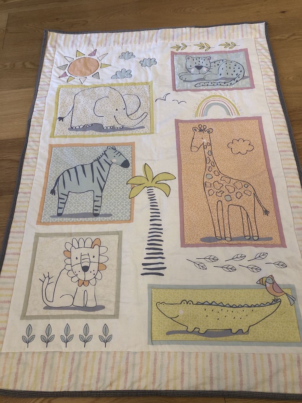 Rainbow safari quilt